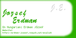 jozsef erdman business card